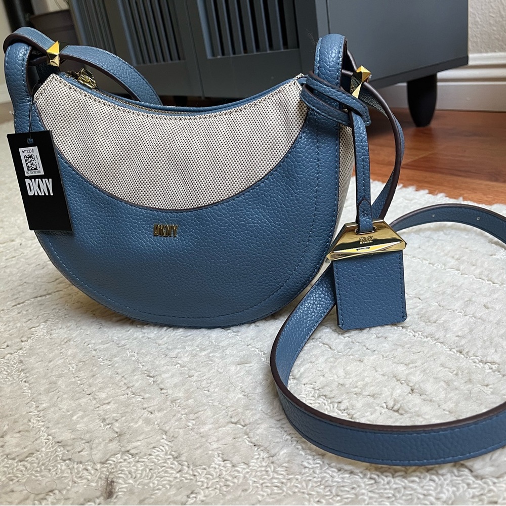 NEW DKNY crossbody purse blue with tags